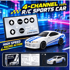 GT-R R34 1:64 Alloy 4WD Metal Desktop Drift Car Flat Remote