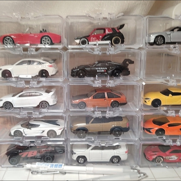 Stackable Transparent Storage Display Box 1:64 - 10 Piece Bundle