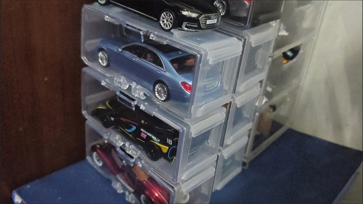 Stackable Transparent Storage Display Box 1:64 - 10 Piece Bundle - Real photo 6