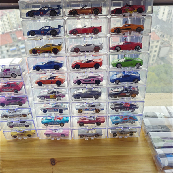 Stackable Transparent Storage Display Box 1:64 - 10 Piece Bundle