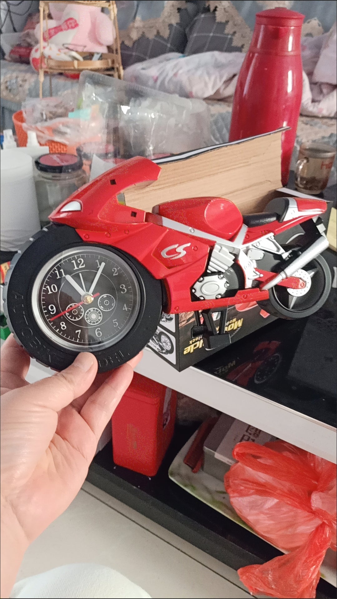 Bike Themed Alarm Clock - Real photo 3