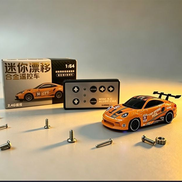 911 GT3 RS 1:64 Alloy 4WD Metal Desktop Drift Car Flat Remote