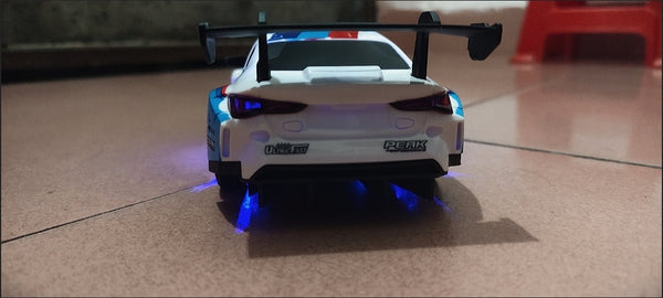 BMW M4 4WD RC Drift Car With Tires & Traffic Cones