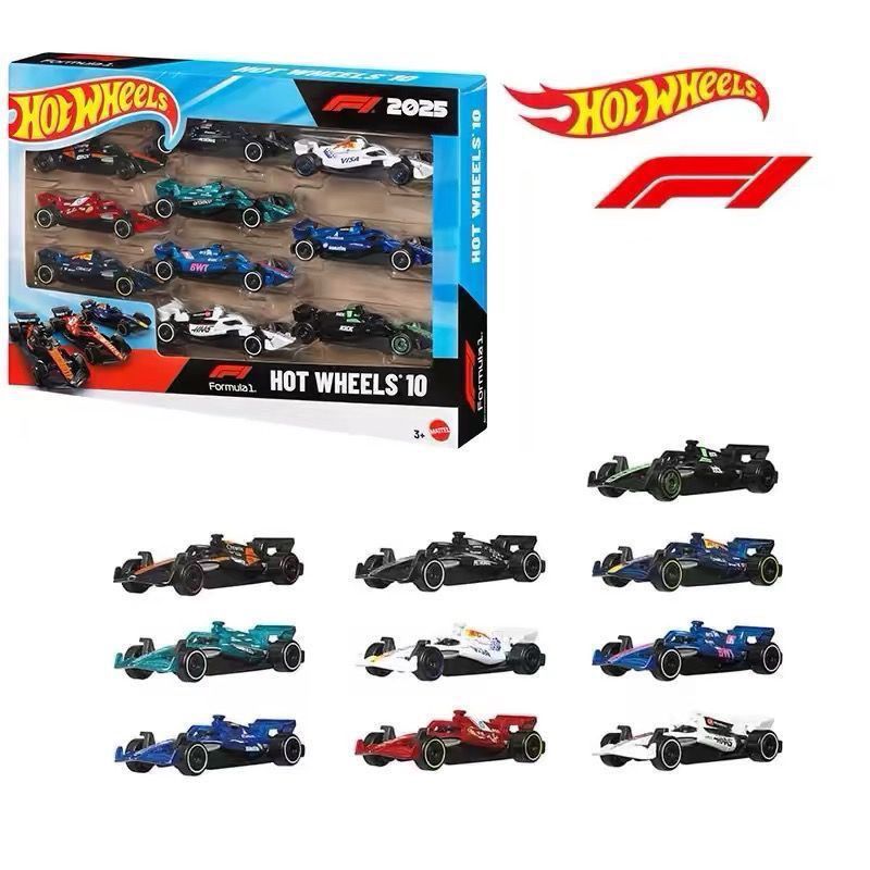 1:64 Hot Wheels F1 Set Of 10 Diecast Racing Car Model