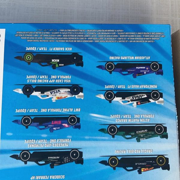 1:64 Hot Wheels F1 Set Of 10 Diecast Racing Car Model
