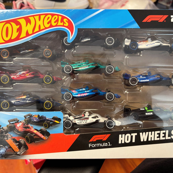1:64 Hot Wheels F1 Set Of 10 Diecast Racing Car Model