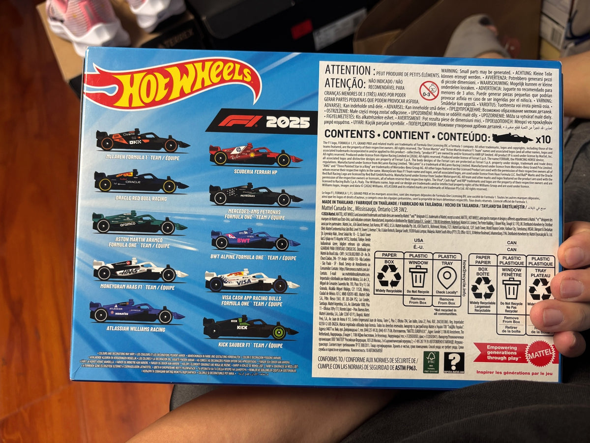 1:64 Hot Wheels F1 Set Of 10 Diecast Racing Car Model - Real photo 4