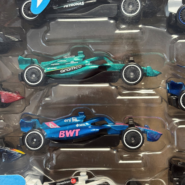 1:64 Hot Wheels F1 Set Of 10 Diecast Racing Car Model