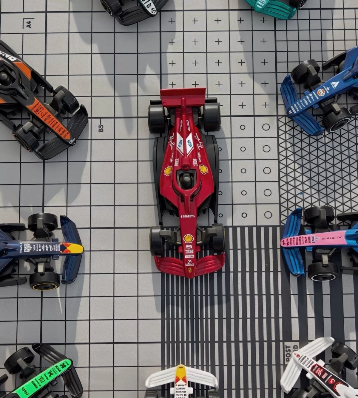 1:64 Hot Wheels F1 Set Of 10 Diecast Racing Car Model