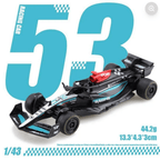 1:43 Scale F1 Racing Car Diecast Model Blue
