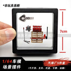 1:64 Oil Drum + Forklift + Engine + Tray red