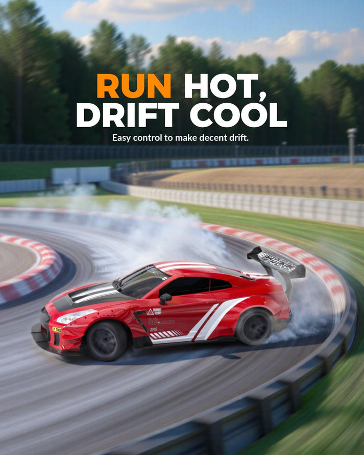 Upgraded Nissan GT-R (R35) 4WD RC Drift Car Dual Batteries with Accessories