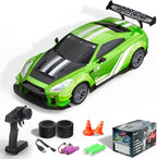 Upgraded Nissan GT-R (R35) 4WD RC Drift Car Dual Batteries with Accessories