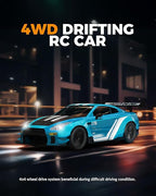 Upgraded Nissan GT-R (R35) 4WD RC Drift Car Dual Batteries with Accessories