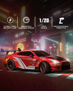 Upgraded Nissan GT-R (R35) 4WD RC Drift Car Dual Batteries with Accessories
