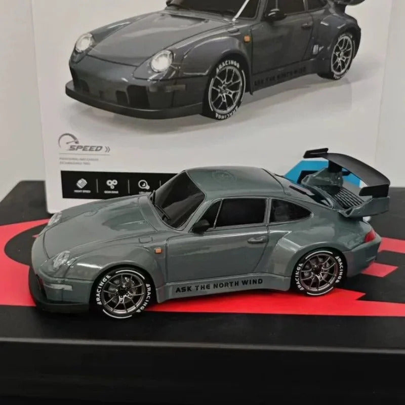 Porsche 993 911 RWB 4WD RC Drift Car With Tires & Traffic Cones