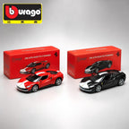 Bburago 1:64 Ferrari 296 GTB Assetto Fiorano Diecast Model Car Red and Black Model