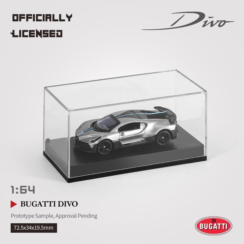 RW 1:64 Officially Licensed Bugatti Divo CB Diecast Model Car with Acrylic Box FancyWheels Bangladesh