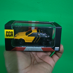 CCA 1:64 Toyota Sprinter Trueno AE86 Diecast Model with Acrylic Display Box (Yellow/Black)