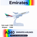 Emirates Airbus A340 Diecast Airplane Model with Base Price in Bangladesh