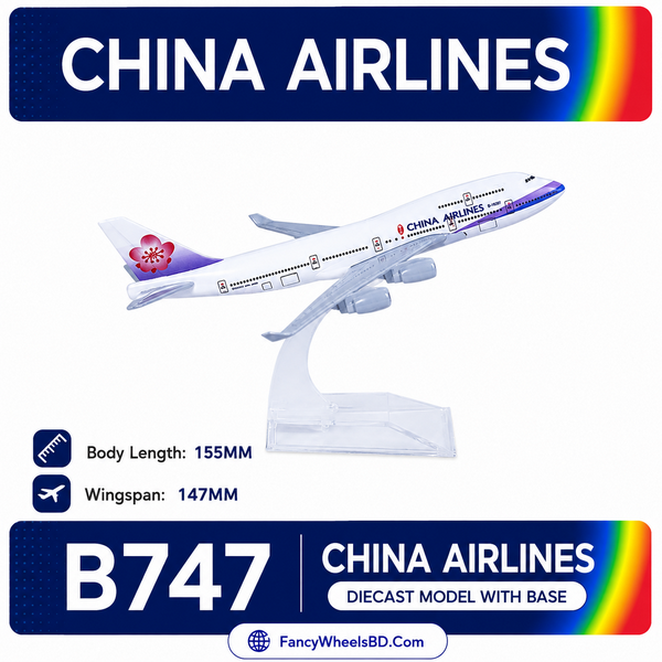 China Airlines Boeing B747 Diecast Airplane Model with Base