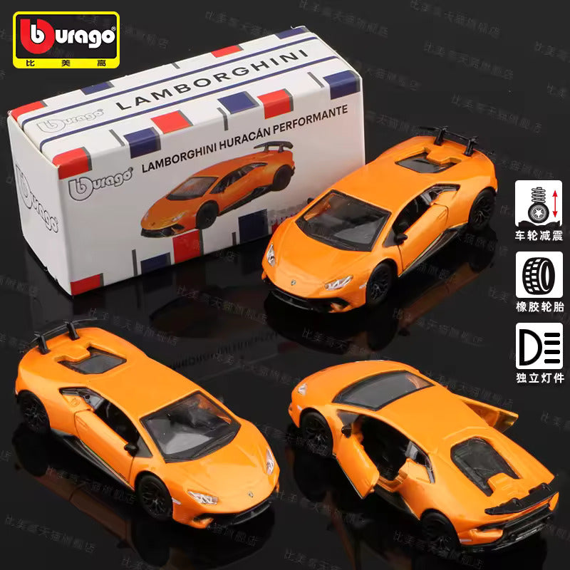 Bburago Lamborghini Huracan Performante Orange Diecast Model Car