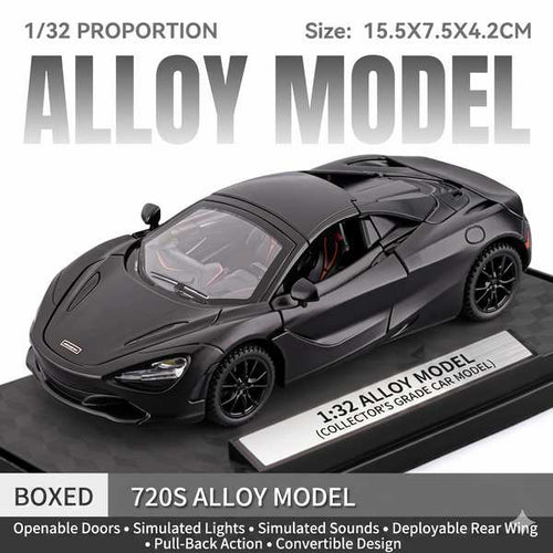 McLaren 720S Black Diecast Model car