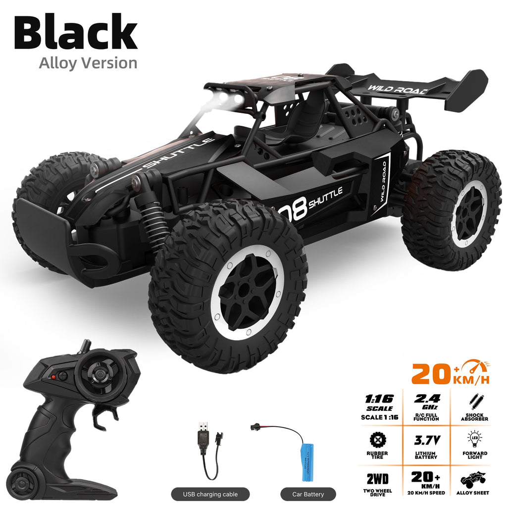 Metal Body Off-Road High Speed RC Car 1:16 Scale in Black