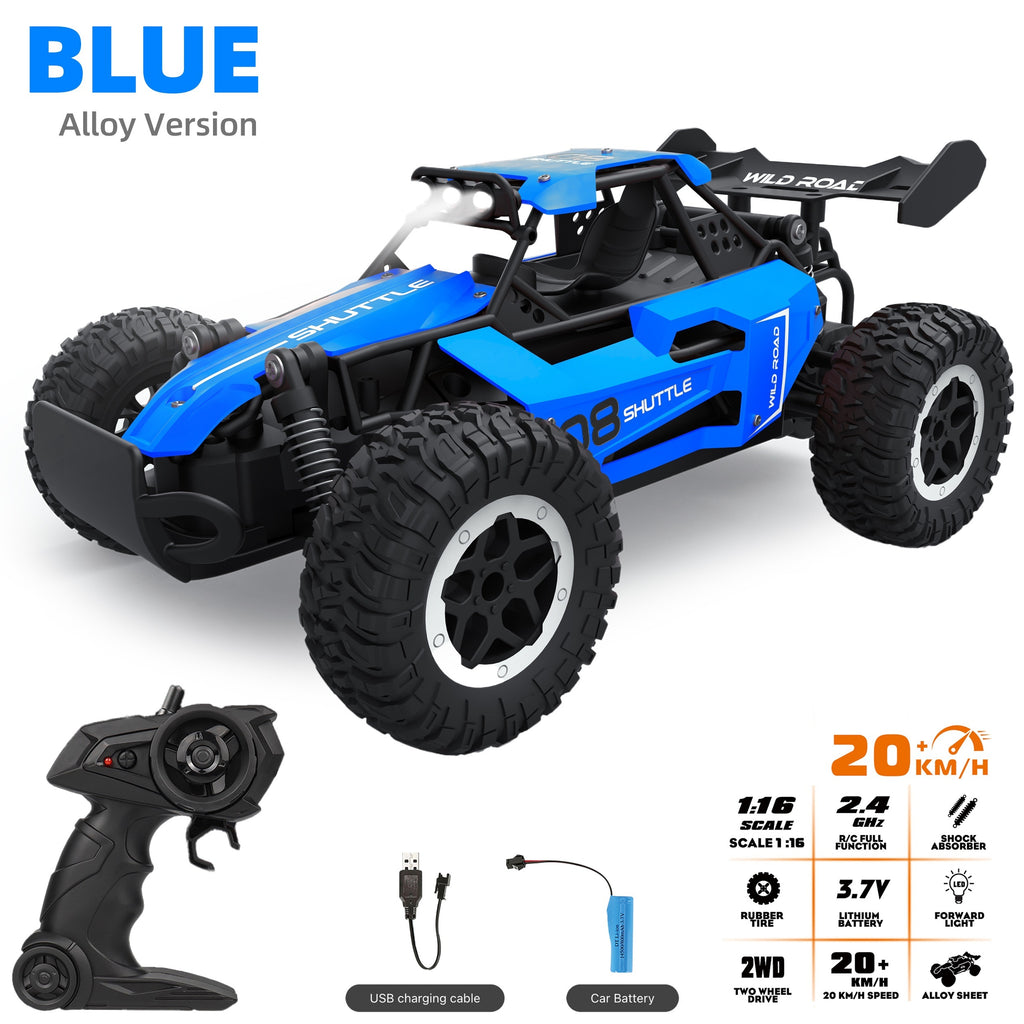 Metal Body Off-Road High Speed RC Car 1:16 Scale in Blue