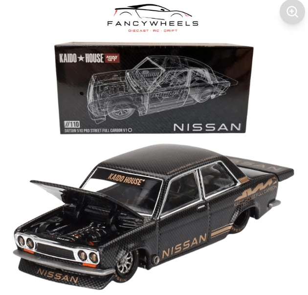 Mini GT X Kaido House 1:64 Datsun 510 Pro Street Full Carbon V1