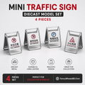 Mini Traffic Sign Diecast Model Set – 4 Pieces Price in BD