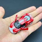 Real photo of Bburago 1:64 Ferrari 296 GTB Assetto Fiorano Diecast Model Car on the Palm of Hand