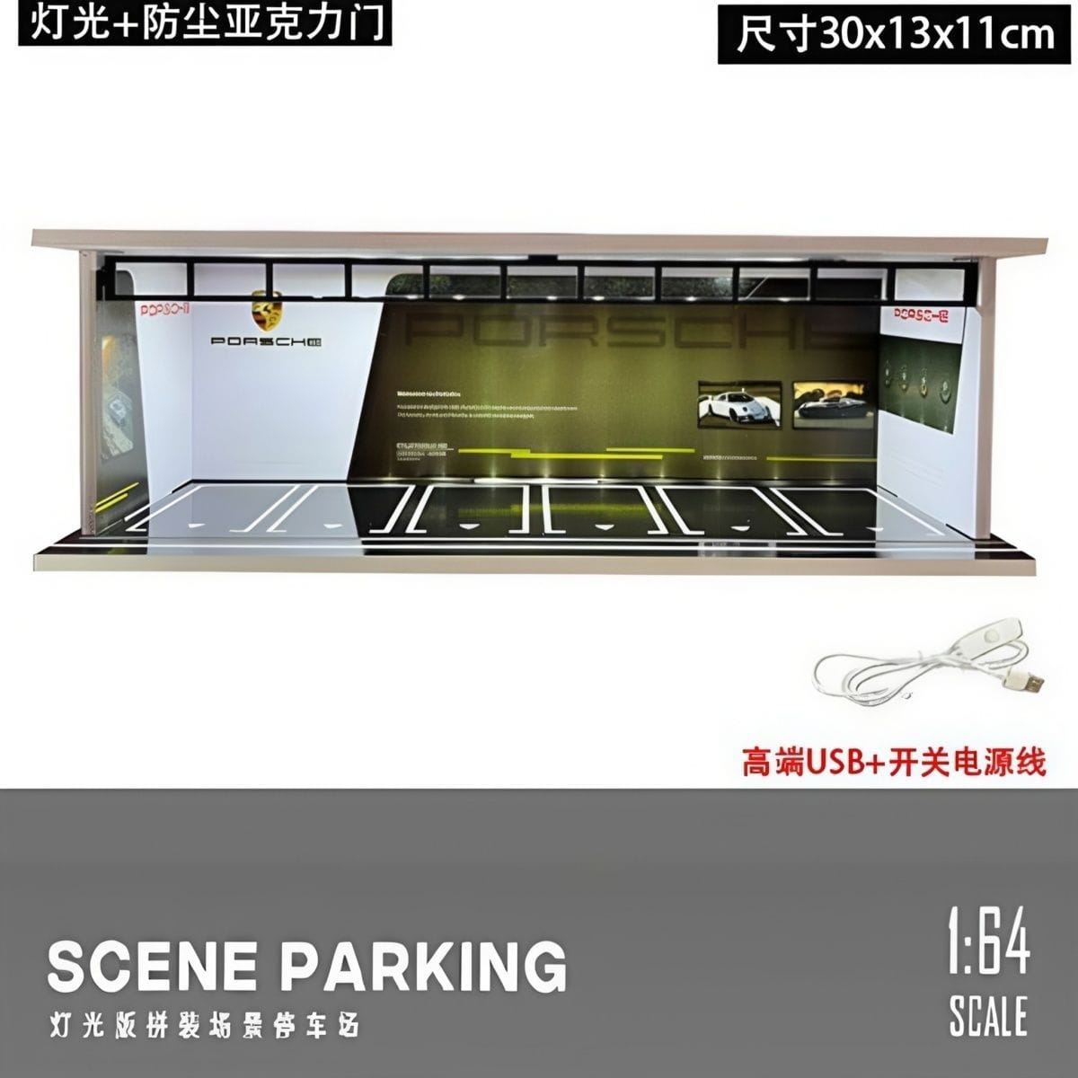 1:64 Diorama House: Porsche-Themed With LED