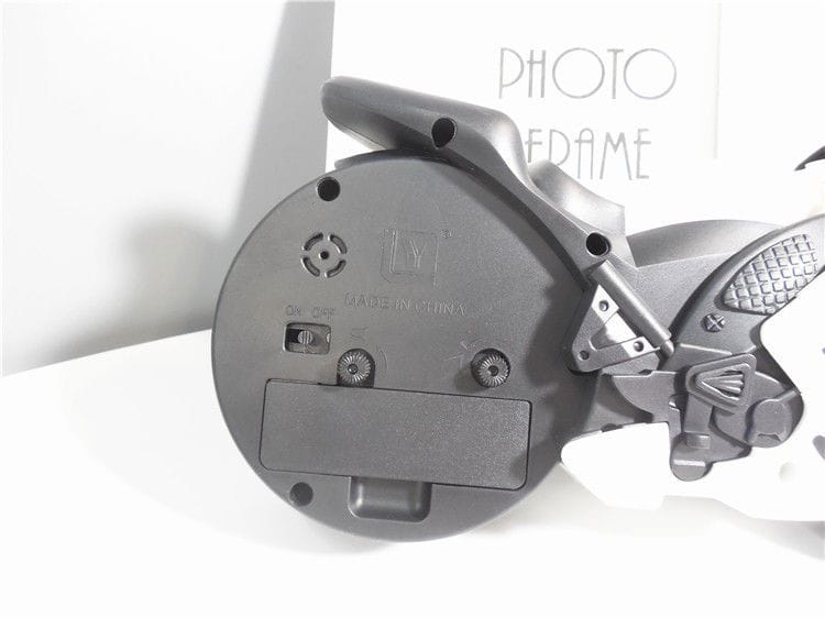 MotorCycle Themed Alarm Clock battery place