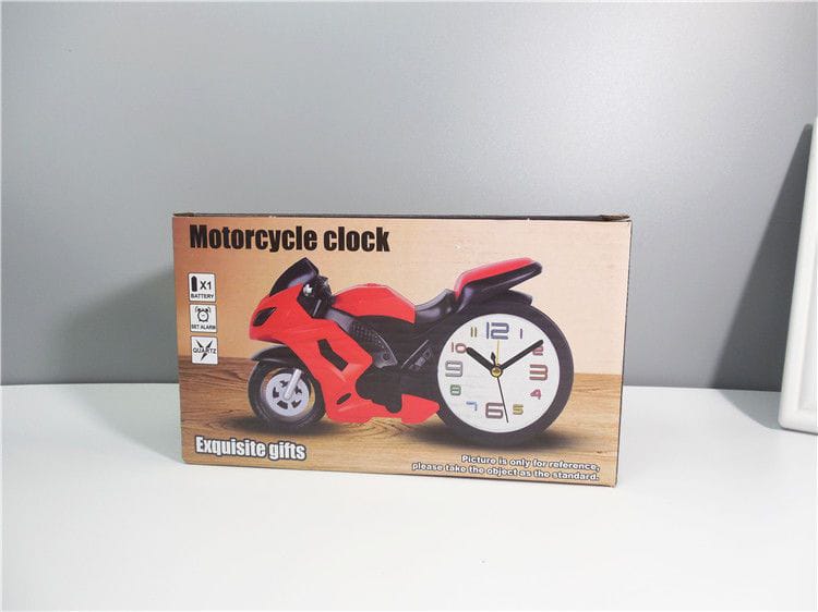 MotorCycle Themed Alarm Clock packaging