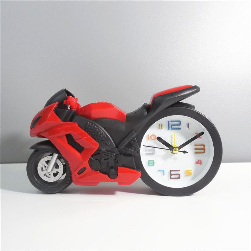 MotorCycle Themed Alarm Clock Red
