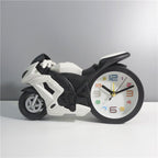 MotorCycle Themed Alarm Clock white