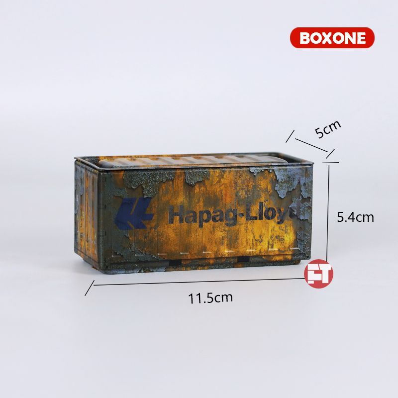 Mini Cargo Container Storage Box - Distressed Series - Set of 6