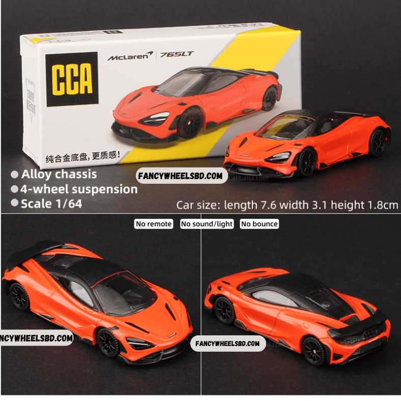 McLaren 765SLT Orange Diecast Model Car