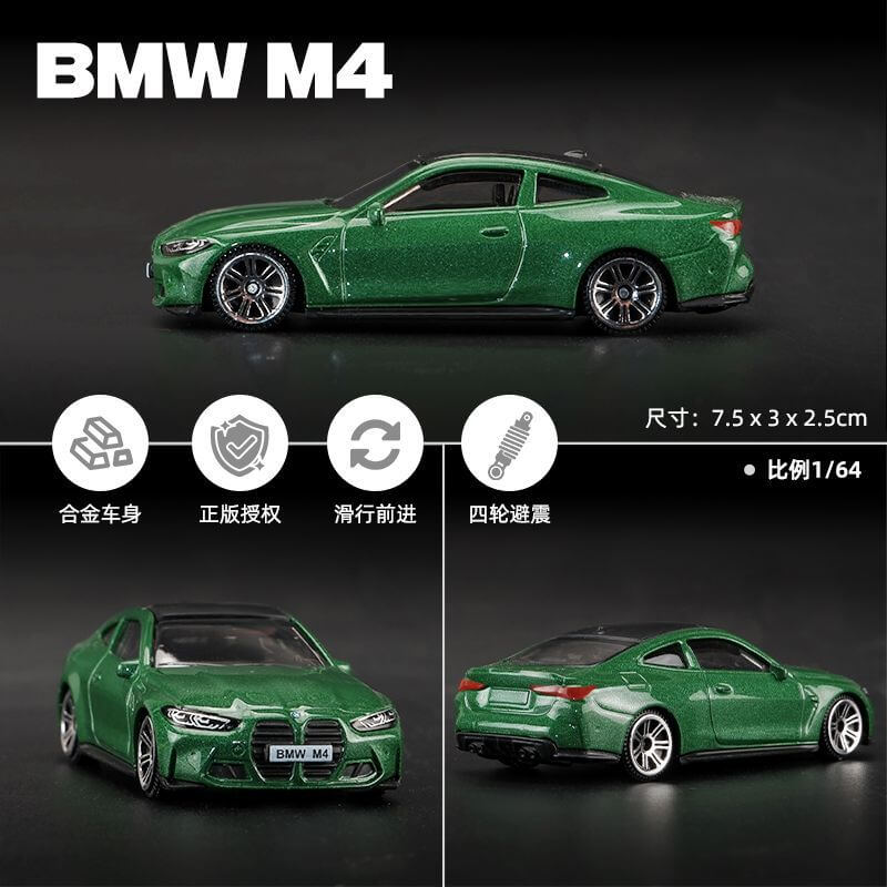 CCA 1:64 BMW M4 Green Diecast Model Car Blister Pack