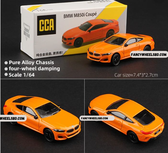 BMW M850i Orange Die-Cast Model Car
