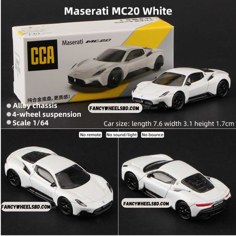 Maserati MC20 White Diecast Model Car