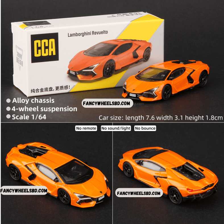 Lamborghini Revuelto Orange Diecast Model Car