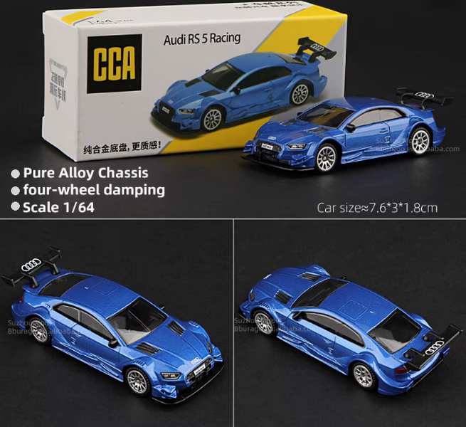 CCA 1:64 Audi RS5 Racing Blue Diecast Model Car