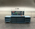 1:64 Distressed Look Workshop Workbench For Diorama House