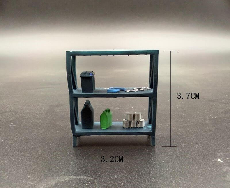 Distressed Looking Storage Shelving Unit For Diorama House