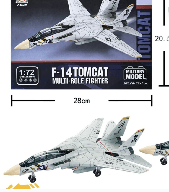 1:72 DIY Tomcat F-14 Fighter Model