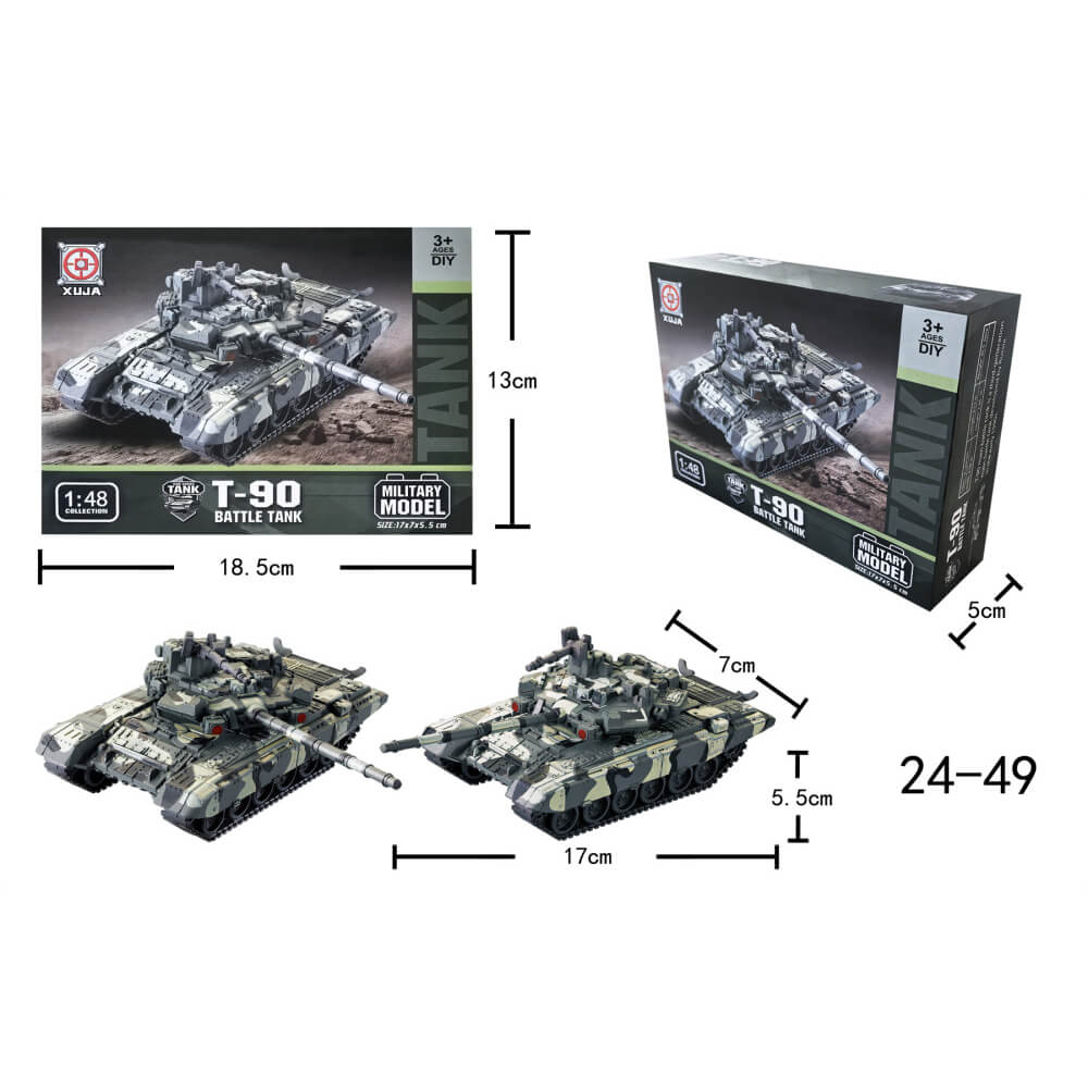 1:48 DIY T-90 Battle Tank Model