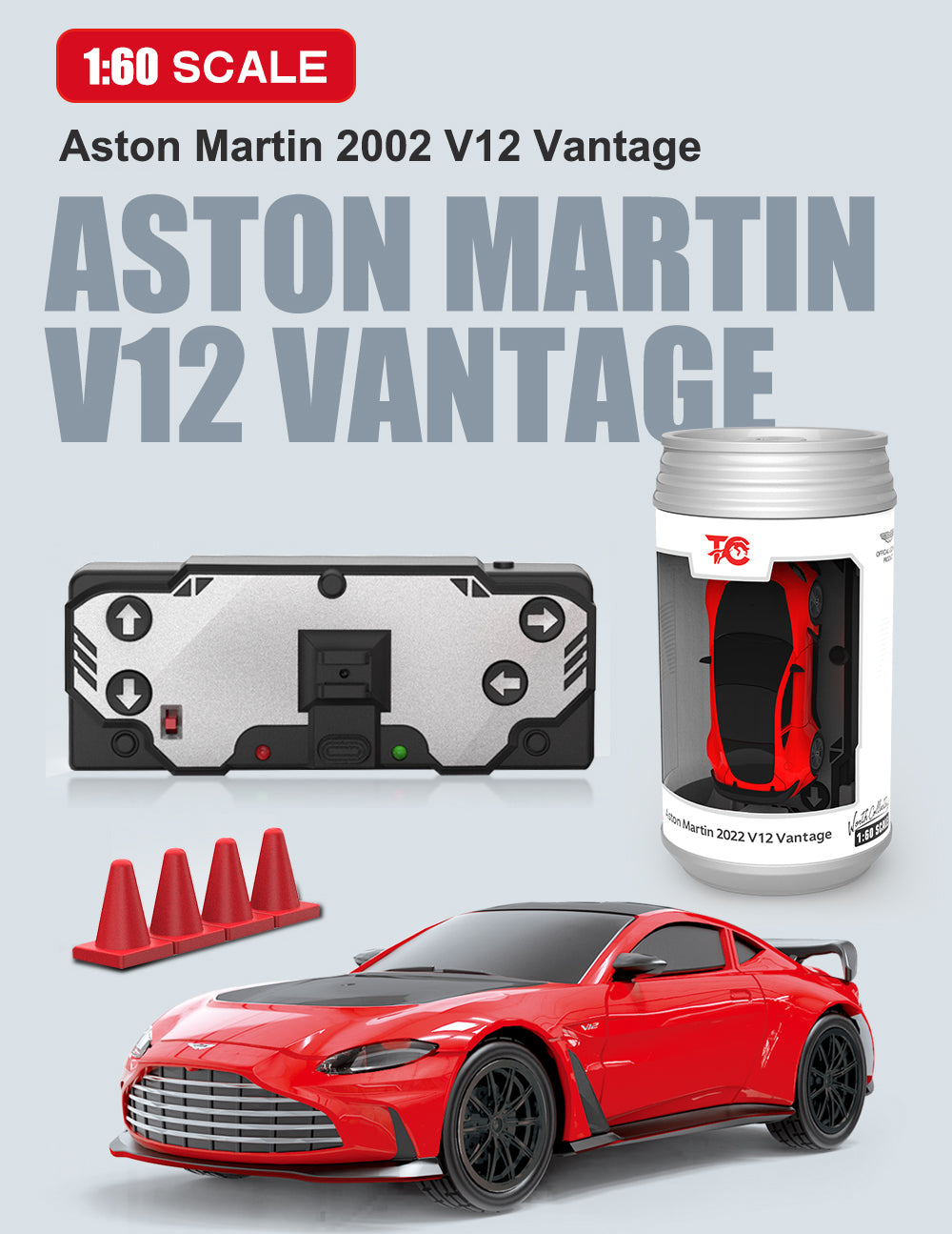 Rechargeable RC Can Car - Aston Martin 2022 V12 Vantage