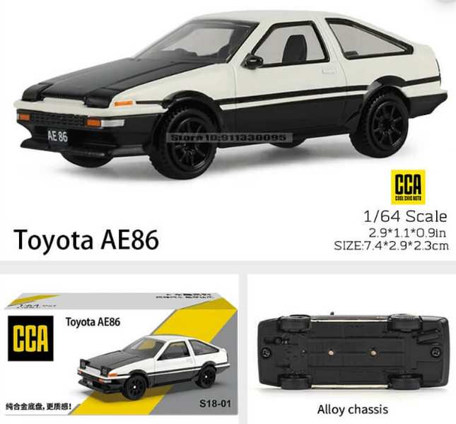 CCA Toyota AE86 1:64 Die-Cast Model Car White